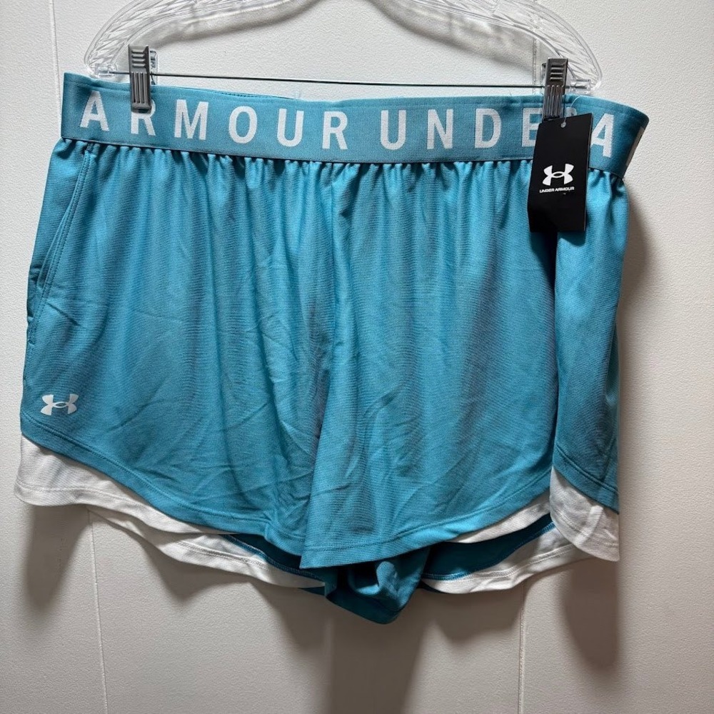 Under Armour Womens Heatgear Loose‎ Blue Athletic Shorts 2X